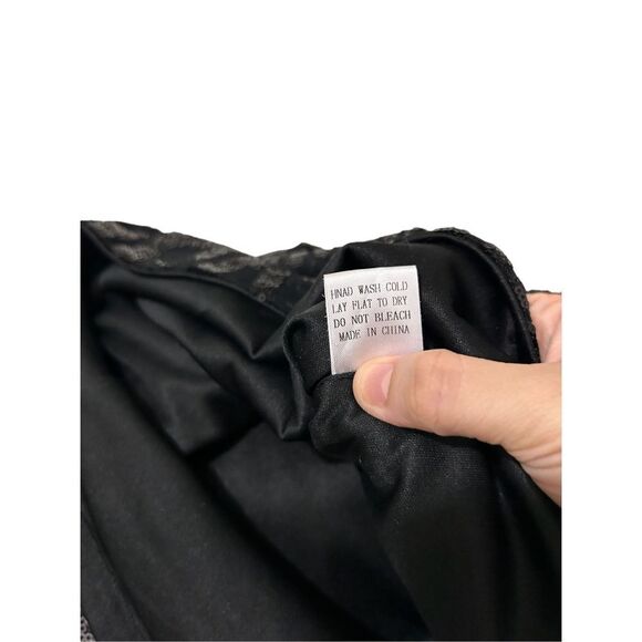 Rhapsodielle Black Strapless Party Dress Size Small - Picture 8 of 8